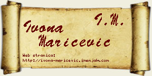 Ivona Marićević vizit kartica